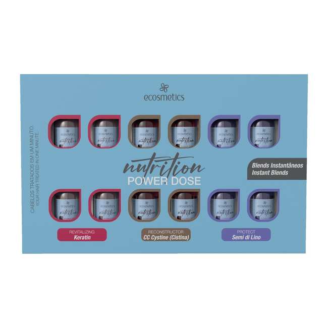 Mix de Ampollas Cistina, Keratina y Semi di Lino – Nutrition – Caja de 12