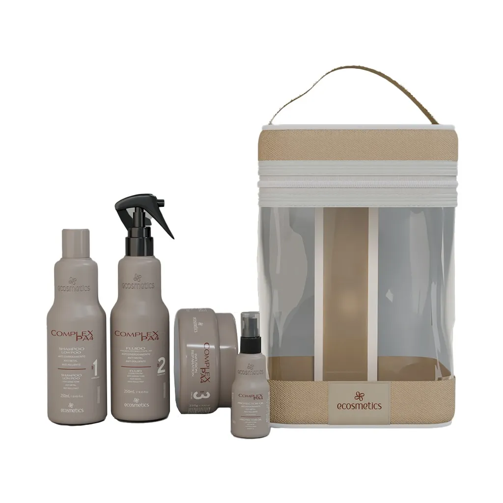 Home Care Kit with Necessaire – Complex PA4 – 250 ml + 250 ml + 250 g + 60 ml