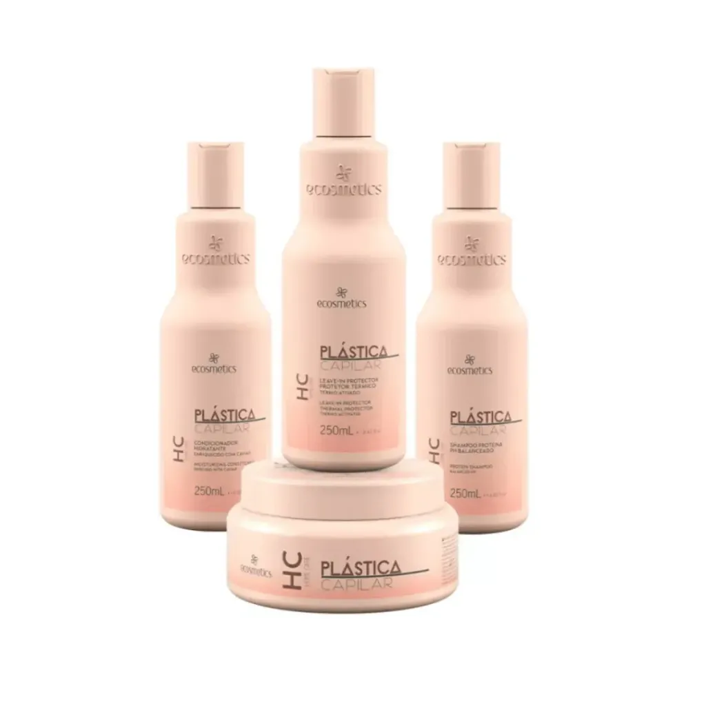 Complete Home Care Kit – Plástica Capilar – 250 ml + 250 ml + 250 ml + 250 g